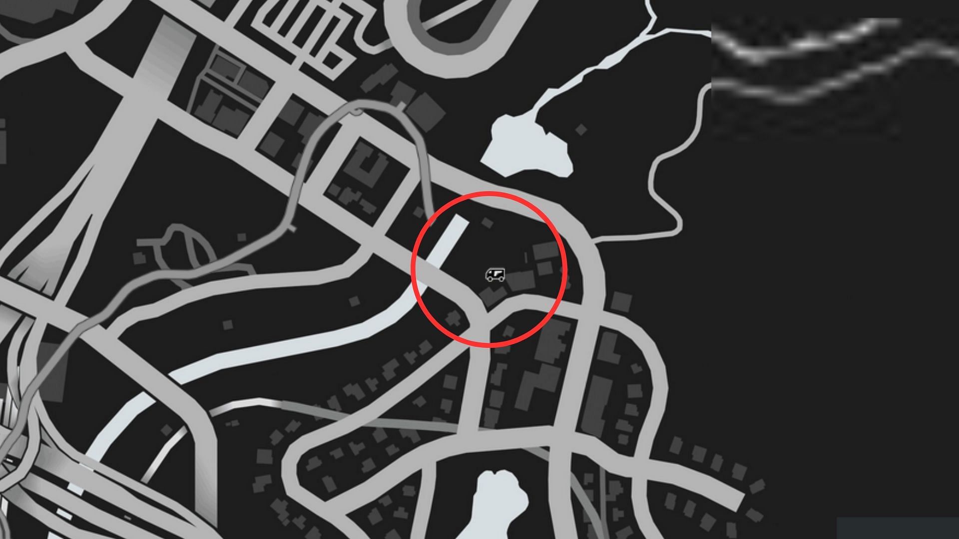 The exact coordinates of the GTA Online Gun Van Location Today (Image via Rockstar Games)
